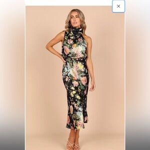 Petal and Pup Annabelle Halter Midi Dress